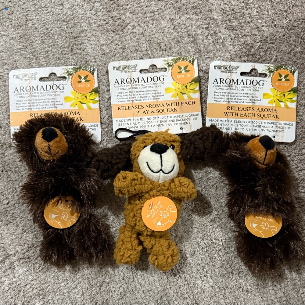 NEW MultiPet Aromadog bear/dog - Rescue x3